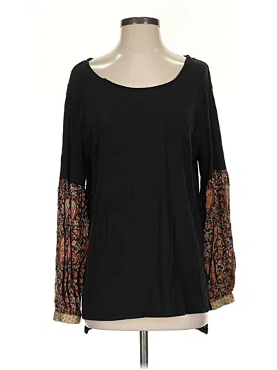 Pre-owned We The Free 3/4 Sleeve T-shirt In Black