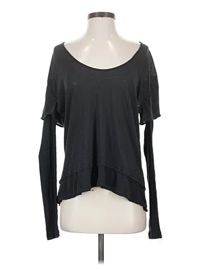 Pre-owned We The Free 3/4 Sleeve T-shirt In Black