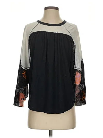 Pre-owned We The Free 3/4 Sleeve T-shirt In Black