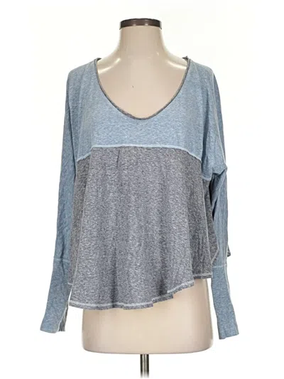 Pre-owned We The Free 3/4 Sleeve T-shirt In Blue