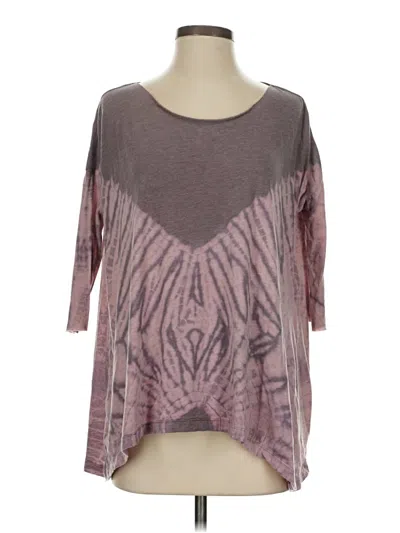 Pre-owned We The Free 3/4 Sleeve T-shirt In Brown