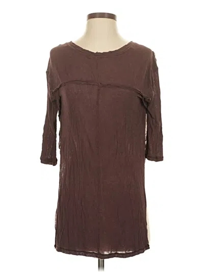 Pre-owned We The Free 3/4 Sleeve T-shirt In Brown