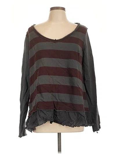 Pre-owned We The Free 3/4 Sleeve T-shirt In Brown