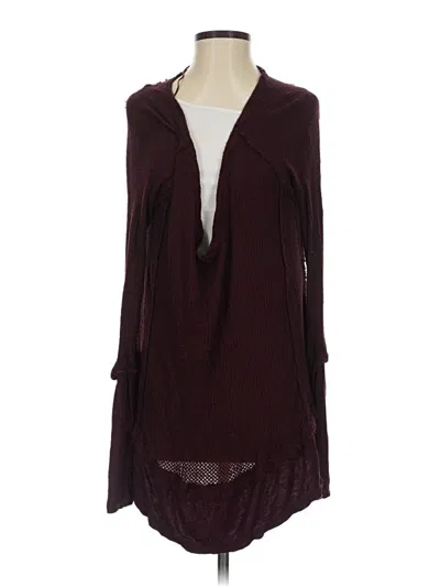 Pre-owned We The Free 3/4 Sleeve T-shirt In Burgundy