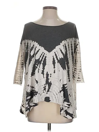 Pre-owned We The Free 3/4 Sleeve T-shirt In Gray