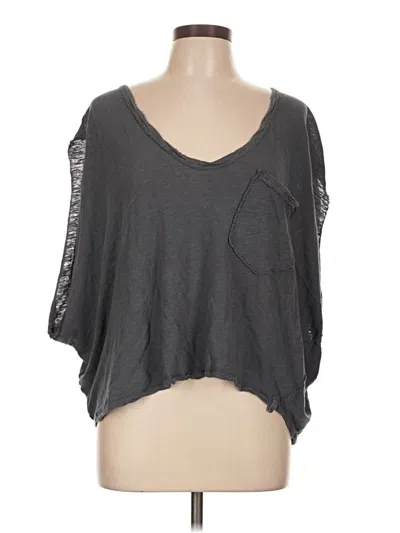 Pre-owned We The Free 3/4 Sleeve T-shirt In Gray
