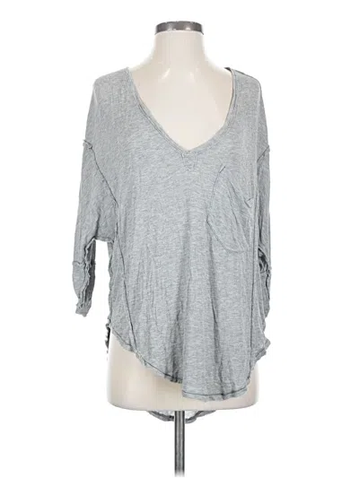 Pre-owned We The Free 3/4 Sleeve T-shirt In Gray