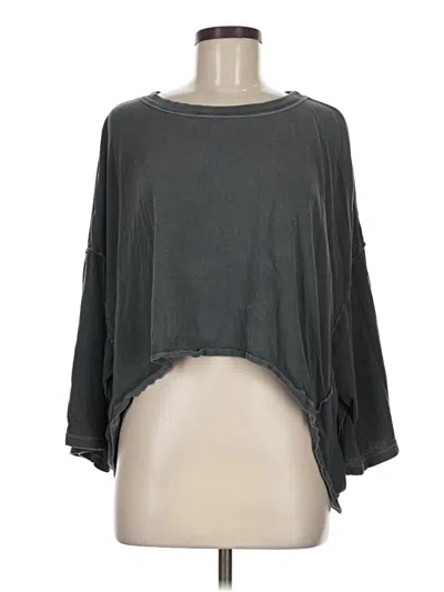 Pre-owned We The Free 3/4 Sleeve T-shirt In Gray