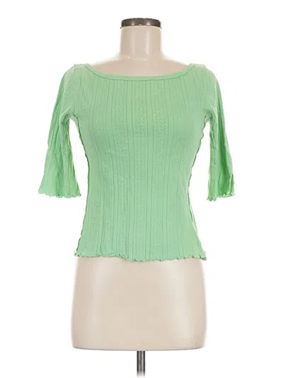Pre-owned We The Free 3/4 Sleeve T-shirt In Green