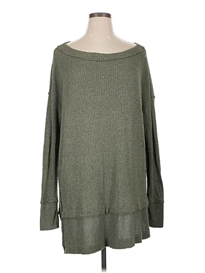 Pre-owned We The Free 3/4 Sleeve T-shirt In Green