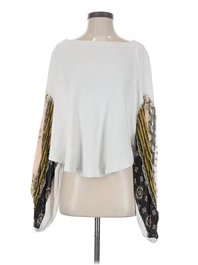 Pre-owned We The Free 3/4 Sleeve T-shirt In Ivory