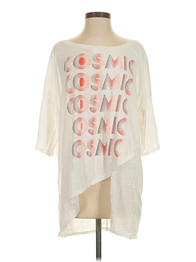 Pre-owned We The Free 3/4 Sleeve T-shirt In Ivory