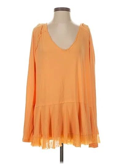 Pre-owned We The Free 3/4 Sleeve T-shirt In Orange