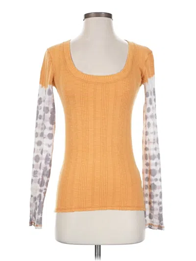 Pre-owned We The Free 3/4 Sleeve T-shirt In Orange
