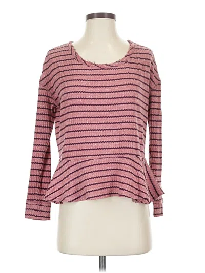 Pre-owned We The Free 3/4 Sleeve T-shirt In Pink