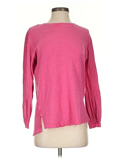 Pre-owned We The Free 3/4 Sleeve T-shirt In Pink