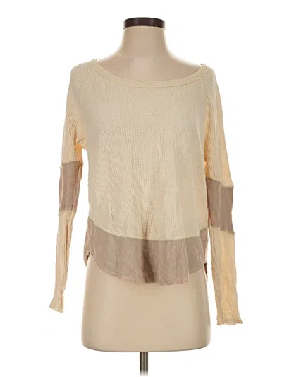 Pre-owned We The Free 3/4 Sleeve T-shirt In Tan