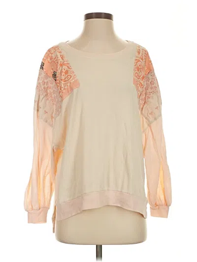 Pre-owned We The Free 3/4 Sleeve T-shirt In Tan