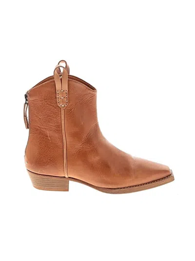 Pre-owned We The Free Ankle Boots In Brown