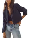 WE THE FREE BLOCK PARTY WOMENS CROPPED BOHO ONE-BUTTON BLAZER