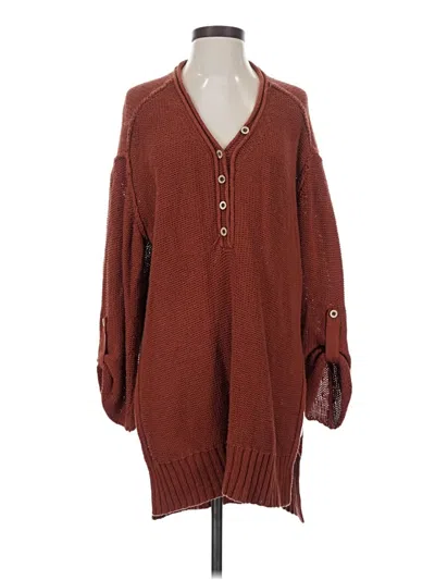 Pre-owned We The Free Cardigan Sweater In Brown