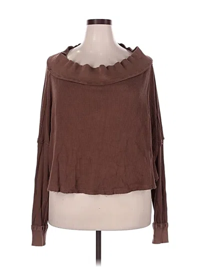 Pre-owned We The Free Cardigan Sweater In Brown