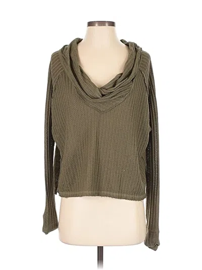 Pre-owned We The Free Cardigan Sweater In Green