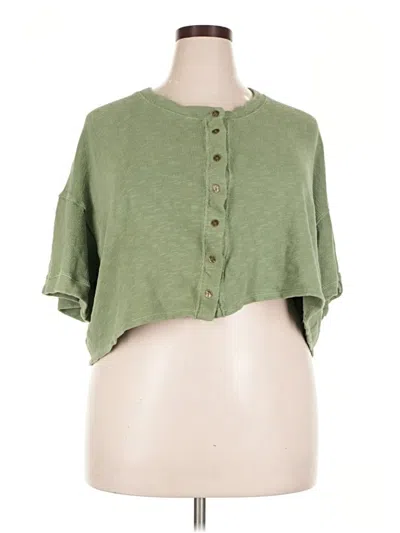 Pre-owned We The Free Cardigan Sweater In Green