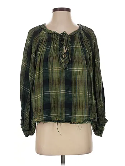 Pre-owned We The Free Cardigan Sweater In Green