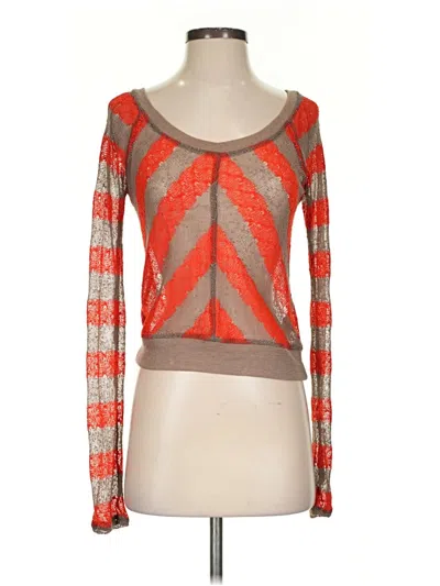 Pre-owned We The Free Cardigan Sweater In Orange