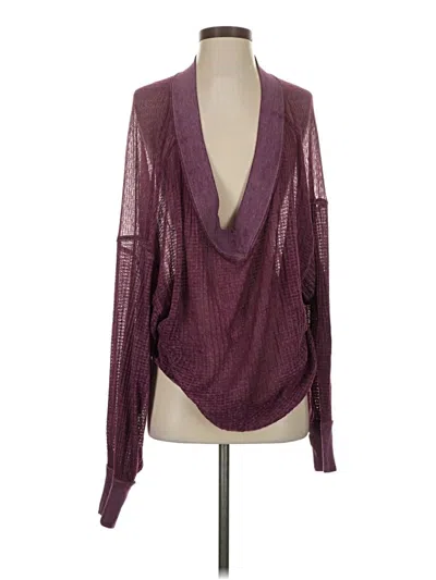 Pre-owned We The Free Cardigan Sweater In Purple