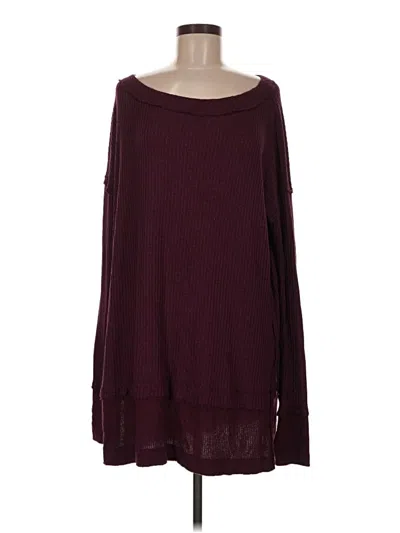 Pre-owned We The Free Casual Dress In Burgundy