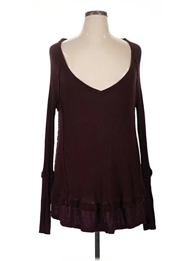 Pre-owned We The Free Casual Dress In Burgundy