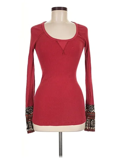 Pre-owned We The Free Casual Dress In Burgundy