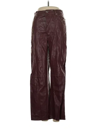 Pre-owned We The Free Casual Pants In Burgundy
