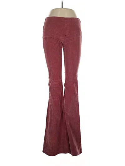 Pre-owned We The Free Casual Pants In Burgundy