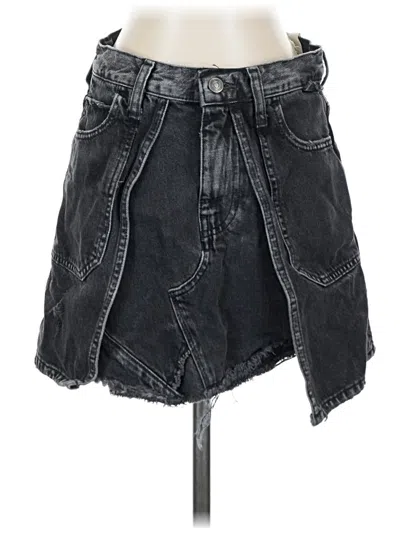 Pre-owned We The Free Denim Skirt In Black