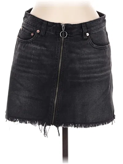 Pre-owned We The Free Denim Skirt In Black