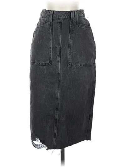 Pre-owned We The Free Denim Skirt In Black
