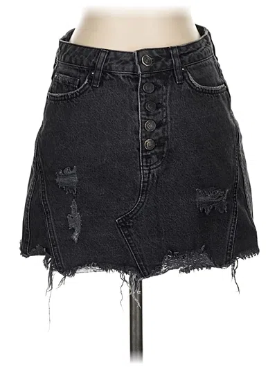 Pre-owned We The Free Denim Skirt In Black