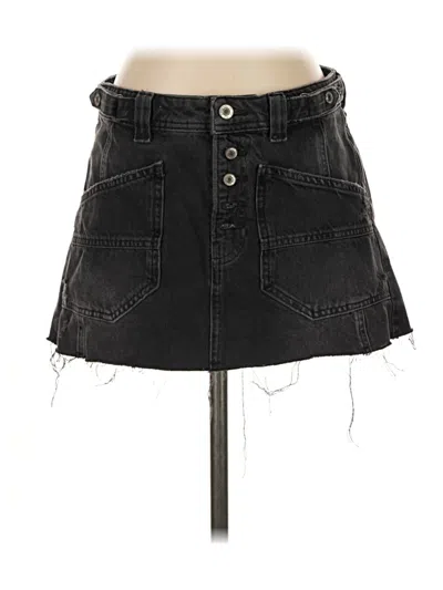 Pre-owned We The Free Denim Skirt In Black