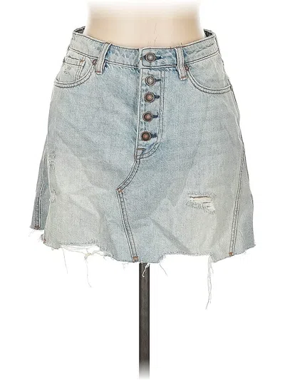 Pre-owned We The Free Denim Skirt In Blue
