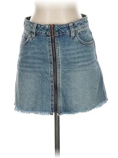 Pre-owned We The Free Denim Skirt In Blue