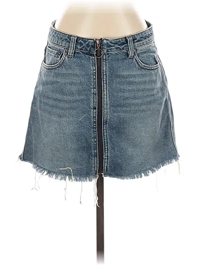 Pre-owned We The Free Denim Skirt In Blue
