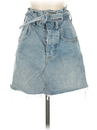 Pre-owned We The Free Denim Skirt In Blue