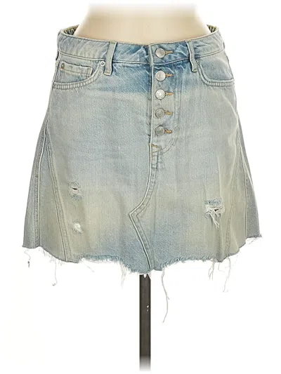 Pre-owned We The Free Denim Skirt In Blue