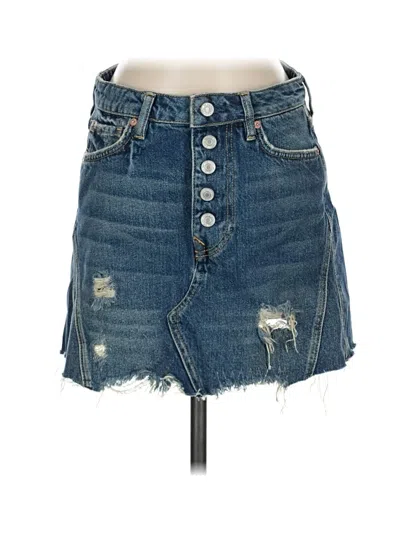 Pre-owned We The Free Denim Skirt In Blue