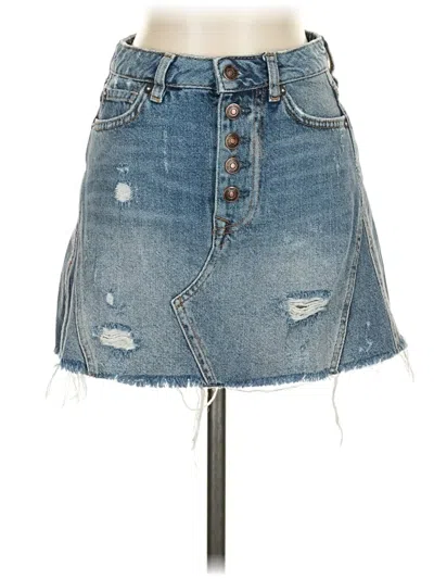 Pre-owned We The Free Denim Skirt In Blue