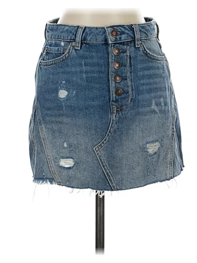 Pre-owned We The Free Denim Skirt In Blue
