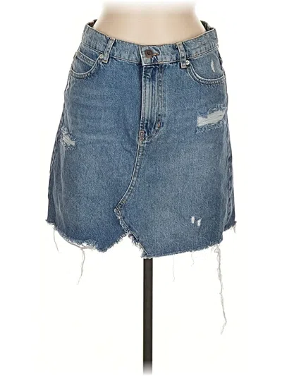 Pre-owned We The Free Denim Skirt In Blue